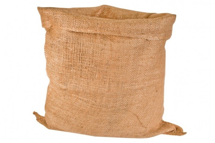 jute bag isolated on white background